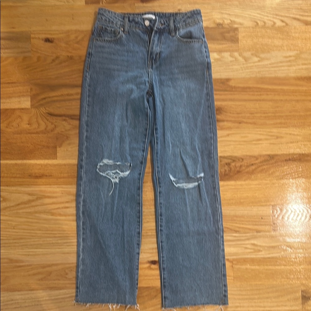 Girls RSQ Medium Wash Wide Leg Jeans - Size 12